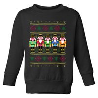 Golden Nutcracker Funny Jolly & Merry Ugly Christmas Toddler Sweatshirt