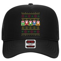 Golden Nutcracker Funny Jolly & Merry Ugly Christmas Trucker Hat