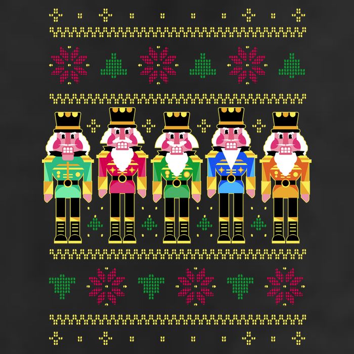 Golden Nutcracker Funny Jolly & Merry Ugly Christmas Trucker Hat