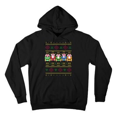 Golden Nutcracker Funny Jolly & Merry Ugly Christmas Tall Hoodie