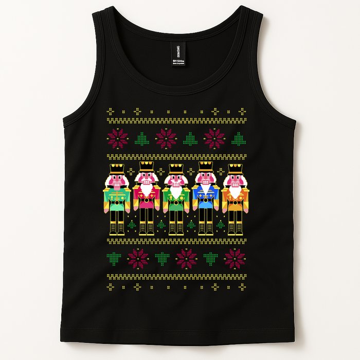 Golden Nutcracker Funny Jolly & Merry Ugly Christmas Tank Top
