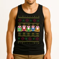 Golden Nutcracker Funny Jolly & Merry Ugly Christmas Tank Top