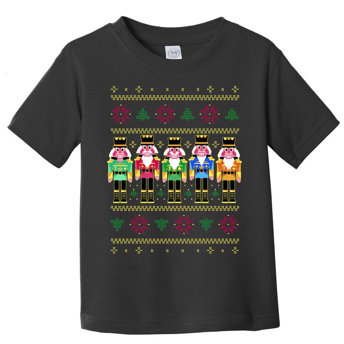 Golden Nutcracker Funny Jolly & Merry Ugly Christmas Toddler T-Shirt