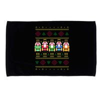 Golden Nutcracker Funny Jolly & Merry Ugly Christmas Microfiber Hand Towel