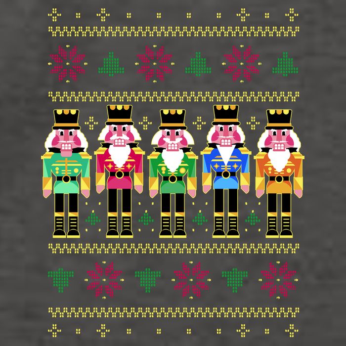 Golden Nutcracker Funny Jolly & Merry Ugly Christmas Vector Backpack