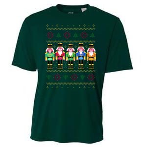 Golden Nutcracker Funny Jolly & Merry Ugly Christmas Cooling Performance Crew T-Shirt