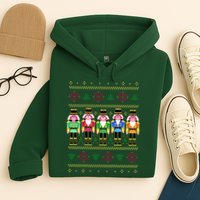 Golden Nutcracker Funny Jolly & Merry Ugly Christmas Hoodie