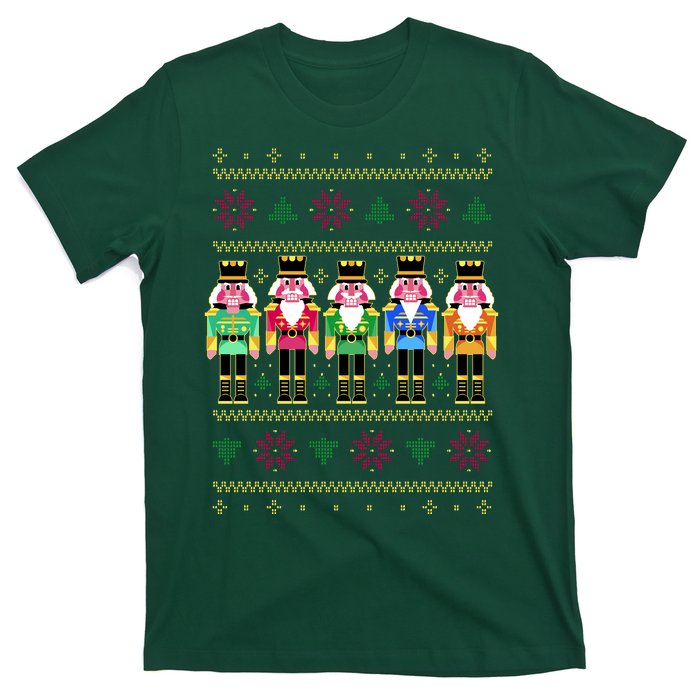 Golden Nutcracker Funny Jolly & Merry Ugly Christmas T-Shirt