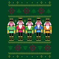 Golden Nutcracker Funny Jolly & Merry Ugly Christmas Button