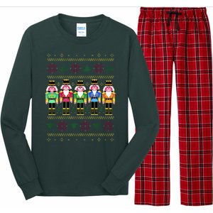 Golden Nutcracker Funny Jolly & Merry Ugly Christmas Long Sleeve Pajama Set