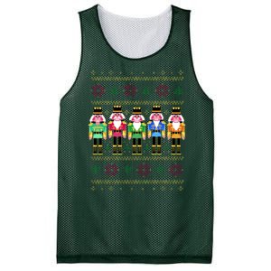 Golden Nutcracker Funny Jolly & Merry Ugly Christmas Mesh Reversible Basketball Jersey Tank