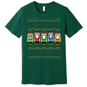 Golden Nutcracker Funny Jolly & Merry Ugly Christmas Premium T-Shirt