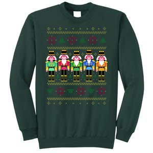 Golden Nutcracker Funny Jolly & Merry Ugly Christmas Tall Sweatshirt