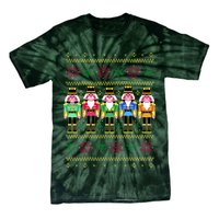 Golden Nutcracker Funny Jolly & Merry Ugly Christmas Tie-Dye T-Shirt
