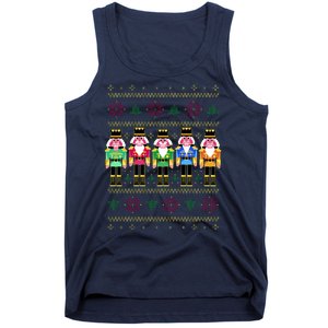 Golden Nutcracker Funny Jolly & Merry Ugly Christmas Tank Top