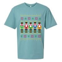 Golden Nutcracker Funny Jolly & Merry Ugly Christmas Sueded Cloud Jersey T-Shirt