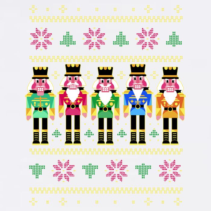 Golden Nutcracker Funny Jolly & Merry Ugly Christmas Garment-Dyed Sweatshirt