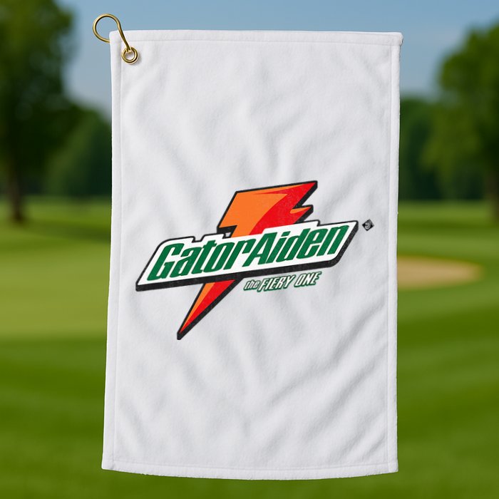 Gatoraiden Name Funny Aiden Meaning Personalized Golf Towel