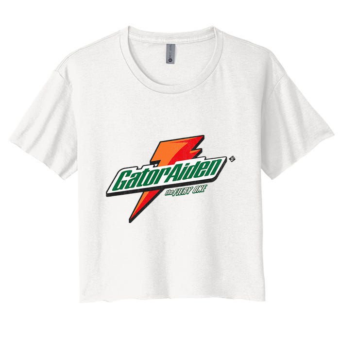 Gatoraiden Name Funny Aiden Meaning Personalized Women's Crop Top Tee