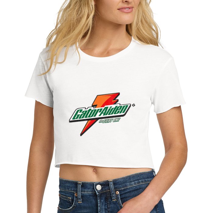 Gatoraiden Name Funny Aiden Meaning Personalized Women's Crop Top Tee