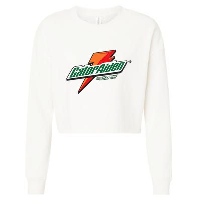 Gatoraiden Name Funny Aiden Meaning Personalized Cropped Pullover Crew