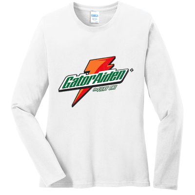Gatoraiden Name Funny Aiden Meaning Personalized Ladies Long Sleeve Shirt