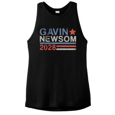 Gavin Newsom For President 2028 Vintage Gavin Newsom 2028 Ladies PosiCharge Tri-Blend Wicking Tank