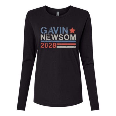 Gavin Newsom For President 2028 Vintage Gavin Newsom 2028 Womens Cotton Relaxed Long Sleeve T-Shirt