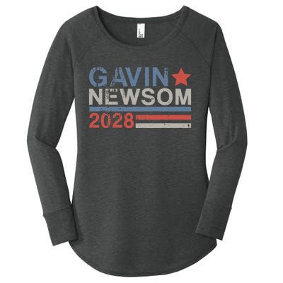 Gavin Newsom For President 2028 Vintage Gavin Newsom 2028 Women's Perfect Tri Tunic Long Sleeve Shirt