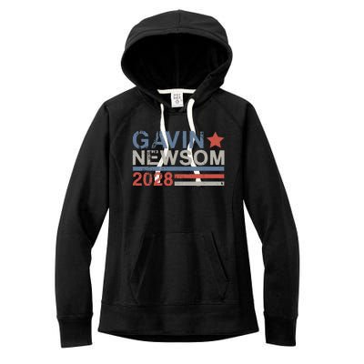 Gavin Newsom For President 2028 Vintage Gavin Newsom 2028 Women's Fleece Hoodie