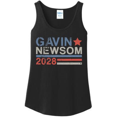 Gavin Newsom For President 2028 Vintage Gavin Newsom 2028 Ladies Essential Tank