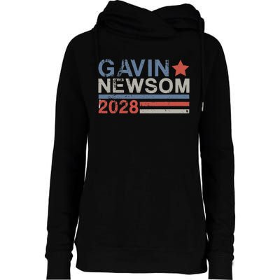 Gavin Newsom For President 2028 Vintage Gavin Newsom 2028 Womens Funnel Neck Pullover Hood