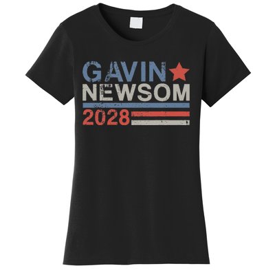 Gavin Newsom For President 2028 Vintage Gavin Newsom 2028 Women's T-Shirt