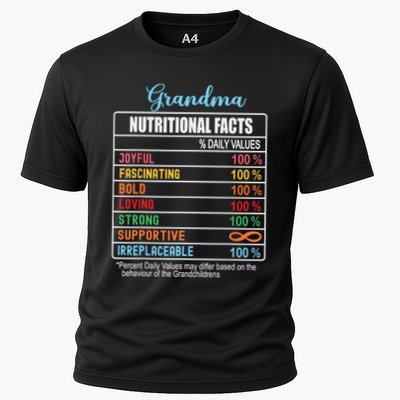 Grandma Nutritional Facts Grandparents Day Funny Performance Shirt