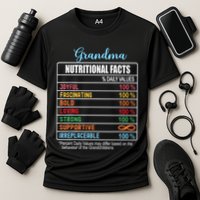Grandma Nutritional Facts Grandparents Day Funny Cooling Performance Crew T-Shirt