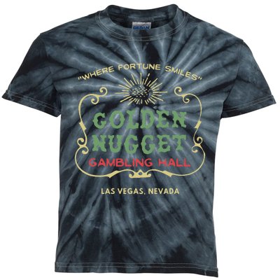 Golden Nugget Gambling Hall Vintage Las Vegas Unisex Kids Tie-Dye T-Shirt