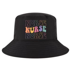 Groovy Nurse Gift School Nurse Rn Icu Er Pediatric Gift Cool Comfort Performance Bucket Hat