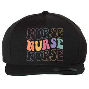 Groovy Nurse Gift School Nurse Rn Icu Er Pediatric Gift Wool Snapback Cap