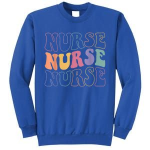 Groovy Nurse Gift School Nurse Rn Icu Er Pediatric Gift Sweatshirt