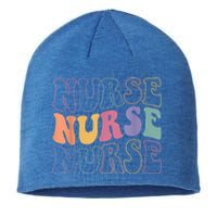 Groovy Nurse Gift School Nurse Rn Icu Er Pediatric Gift Sustainable Beanie