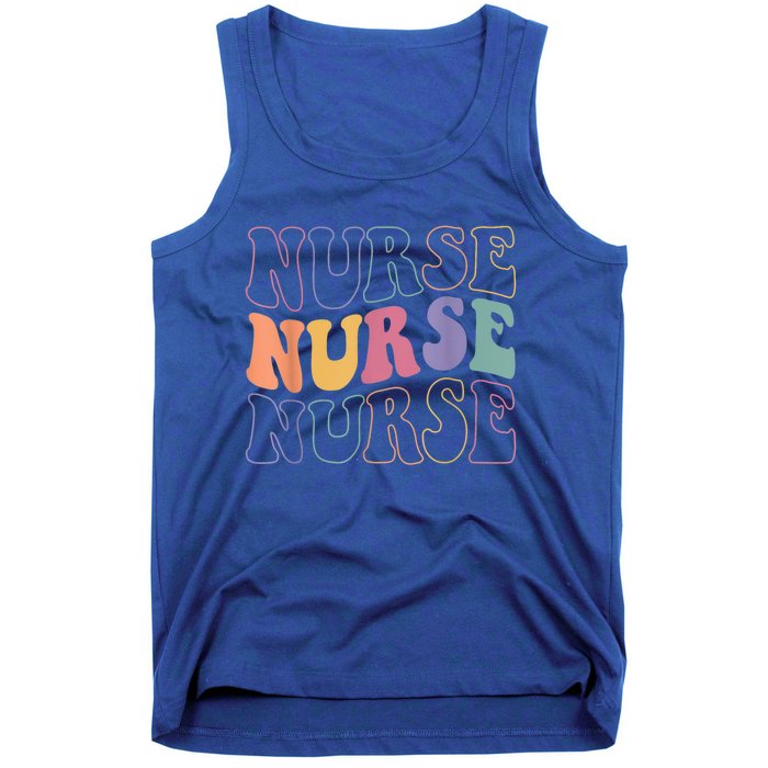 Groovy Nurse Gift School Nurse Rn Icu Er Pediatric Gift Tank Top