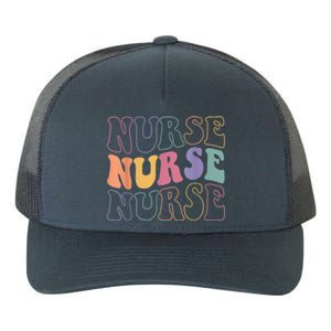 Groovy Nurse Gift School Nurse Rn Icu Er Pediatric Gift Yupoong Adult 5-Panel Trucker Hat