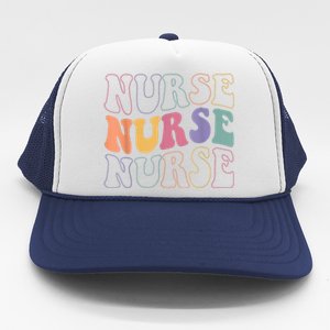 Groovy Nurse Gift School Nurse Rn Icu Er Pediatric Gift Trucker Hat