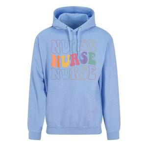 Groovy Nurse Gift School Nurse Rn Icu Er Pediatric Gift Unisex Surf Hoodie