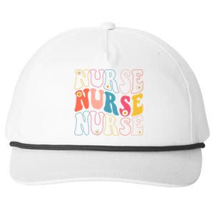 Groovy Nurse Gift School Nurse Rn Icu Er Pediatric Gift Snapback Five-Panel Rope Hat