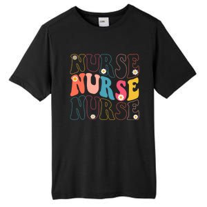 Groovy Nurse Gift School Nurse Rn Icu Er Pediatric Gift Tall Fusion ChromaSoft Performance T-Shirt