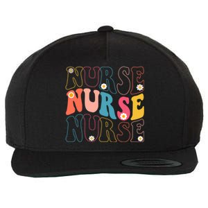 Groovy Nurse Gift School Nurse Rn Icu Er Pediatric Gift Wool Snapback Cap