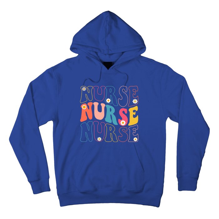 Groovy Nurse Gift School Nurse Rn Icu Er Pediatric Gift Hoodie