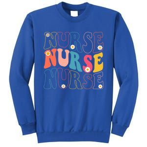 Groovy Nurse Gift School Nurse Rn Icu Er Pediatric Gift Sweatshirt