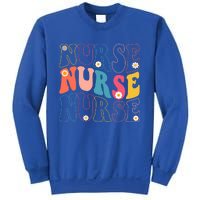 Groovy Nurse Gift School Nurse Rn Icu Er Pediatric Gift Sweatshirt